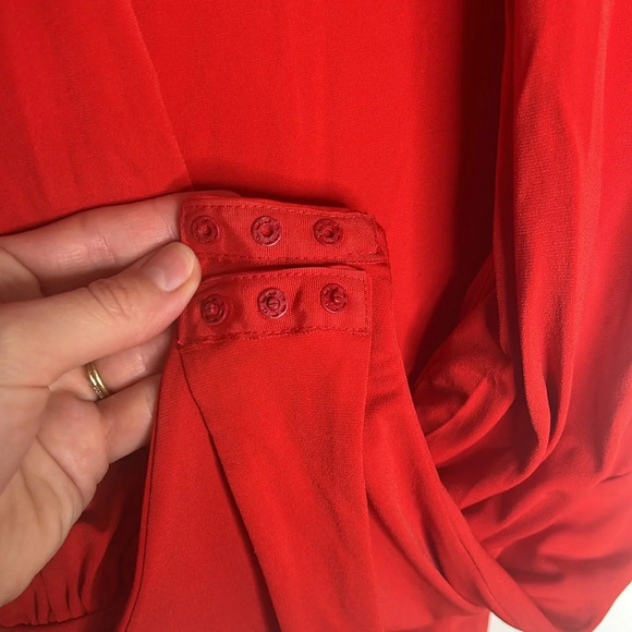 Nookie Dasha Deep Plunge Bodysuit in Fiery Red Size XS - Picture 8 of 9